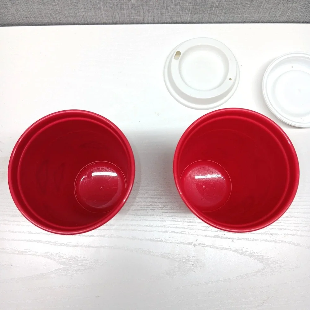 Starbucks Christmas Holiday Coffee Tumbler Lot Reusable Red White 16oz‎ 2023